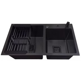 Cuba Gourmet Dupla Quadrada 78x43cm em aço inox Black - Construinox